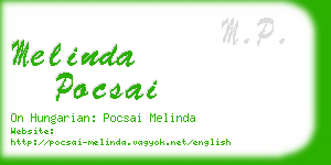 melinda pocsai business card